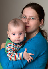 mother with a young son