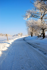 Obraz premium Winter road