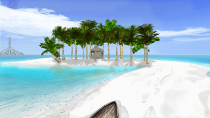 beautiful tropical island