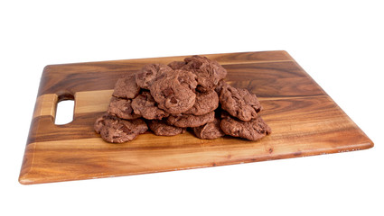 batch of double chocolate cookies