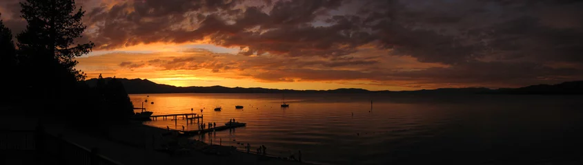 Foto op Plexiglas Lake Tahoe-zonsondergang © schmors