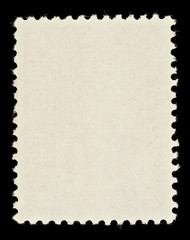 Blank Postage Stamp Framed by Black Border