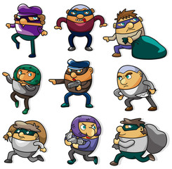 cartoon thief icon