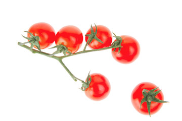 cherry tomatoes on white