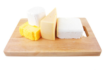 goat cheeses and yellow