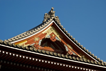 Fototapeta na wymiar roof japanese temple