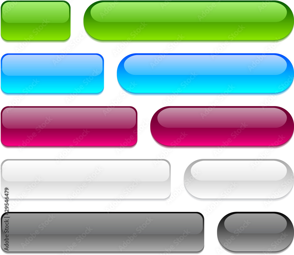 Poster vector color buttons on white.