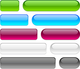 Vector color buttons on white.