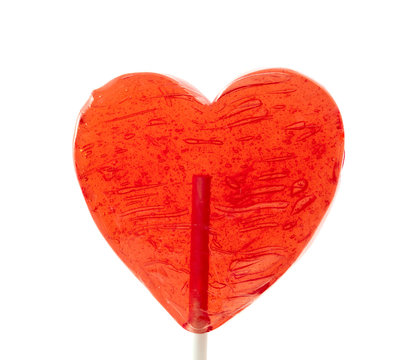 candy heart on a stick
