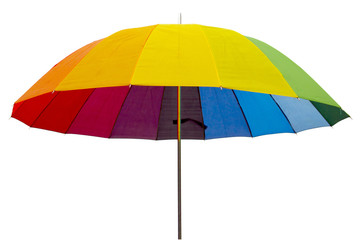 Parasol de plage arc-en-ciel détouré