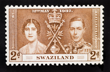 SWAZILAND - CIRCA 1937 - First Day Cover postage stamp marking t