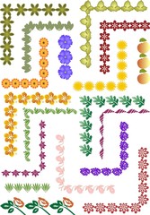 Set of 18 corner elements