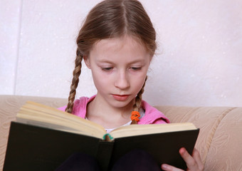 Girl reading a book