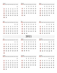 2011 calendar