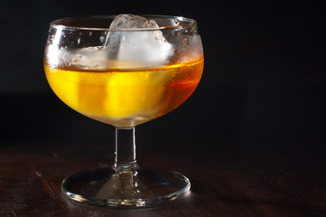 Glass with liqueur