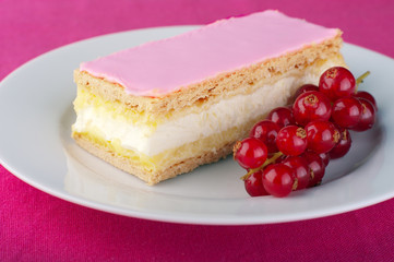 Tompouce on a plate