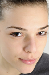 beautiful woman portrait expressing love