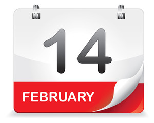 Kalender rot 14 February