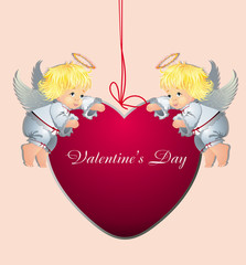 Valentine's amour with red heart 2