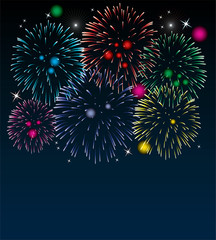 vector fireworks background