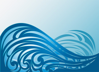 Abstract Waves Background. Vector