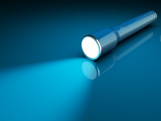 Flashlight.  3D illustration
