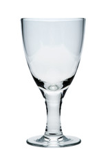 Empty glass, isolated on a white background