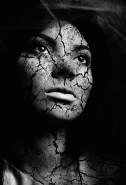 Mysterious woman with beautiful eyes