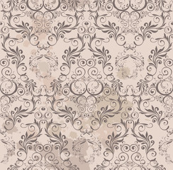 Seamless  vintage floral background