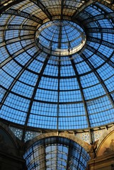 Vittorio Emanuele II Gallery, glass dome, Milan, Italy