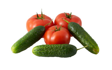 tomatoes and cucumbers