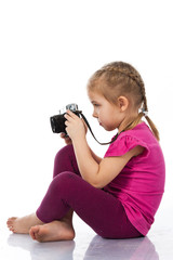 Beautiful girl  photographing