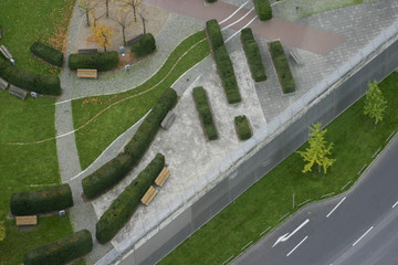 Parkanlage aus der Luft