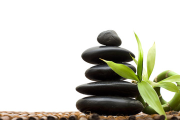 Zen concept with bamboo and stone - alternative medicine and tre