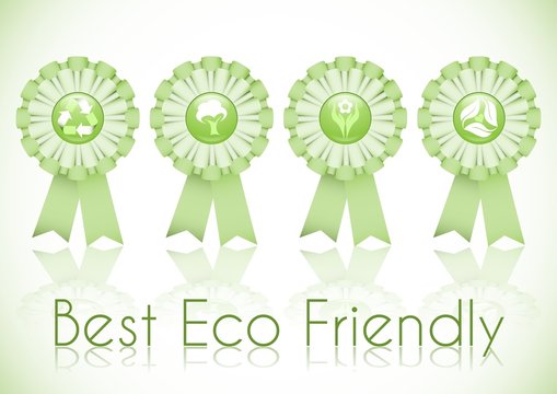 Set of four eco friendly cockades