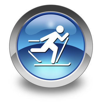 Glossy Pictogram "Cross-Country Skiing"