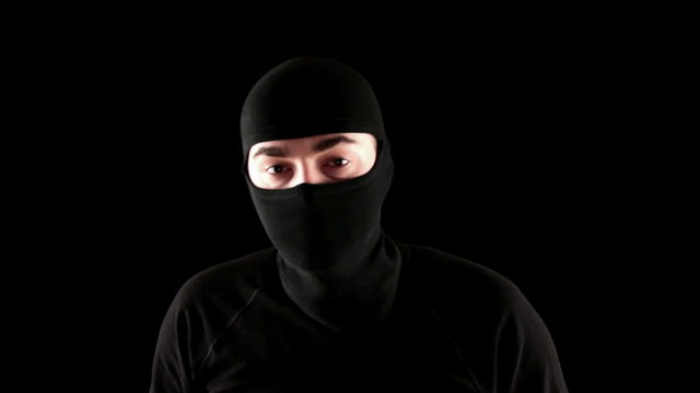 ninja cramps fool on black background