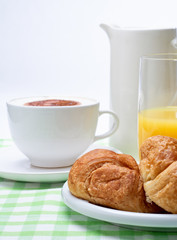 Coffee Croissant and Juice Breakfast