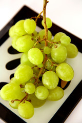 Bunch of grapes in sunlight