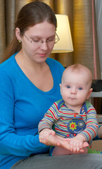 mother with a young son