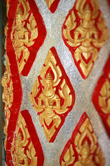 Fototapeta na wymiar Column in a Buddhist temple