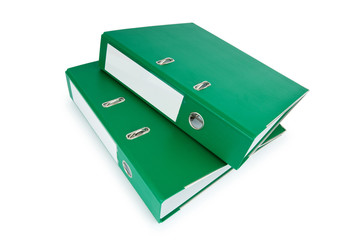 Office folders isolated on the white background