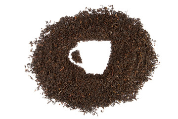 cup silhouette in tea