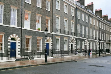 Poster huizen van Londen © vvoe