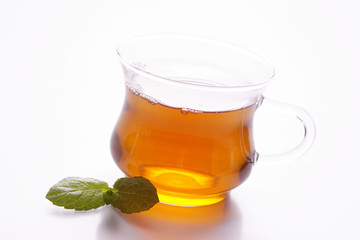 Green tea, healthy drink in table! Fresh hot tea!
