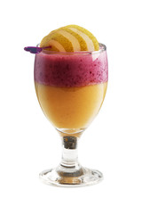 Cocktail with pear, cherry and raspberry with powerclipping