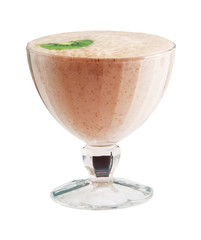 Cocktail with kiwi and chocolate crumb. Powerclip