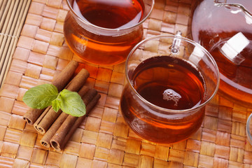 Hot tea with cinnamon!