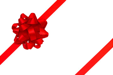 red ribbon and bow