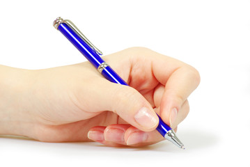 hand holding pen